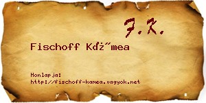 Fischoff Kámea névjegykártya